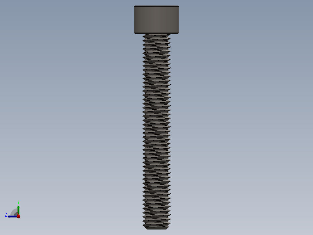 Screw_DIN_912_M10x70F_A2.SLDPRT公制内六角螺钉右视图