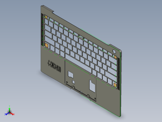 笔记本C壳铣KB框程序模型