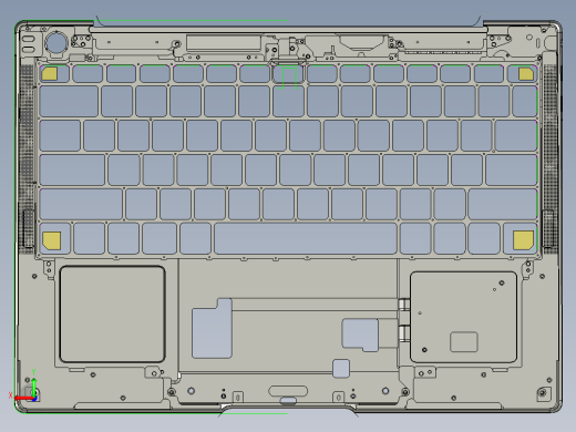 笔记本C壳铣KB框程序模型后视缩略图