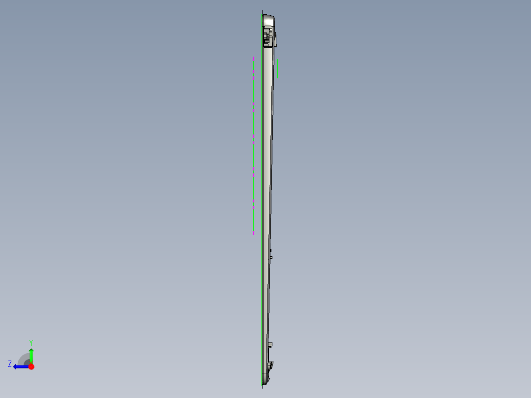 笔记本C壳铣KB框程序模型右视图