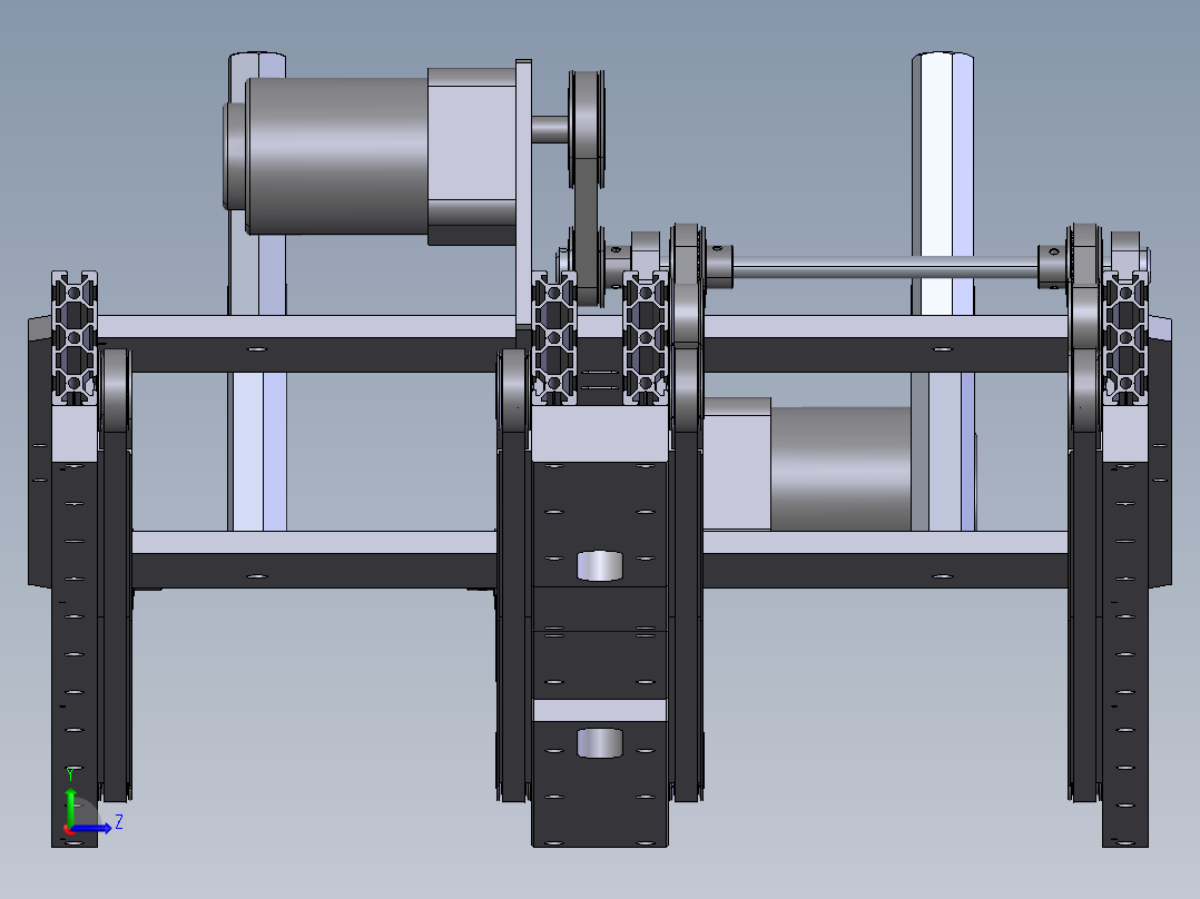 双通道载具流线左视图