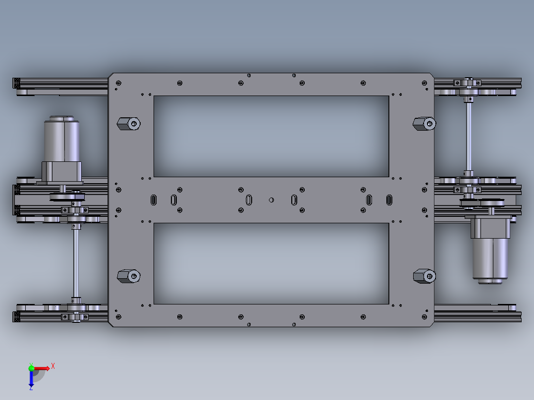双通道载具流线俯视图