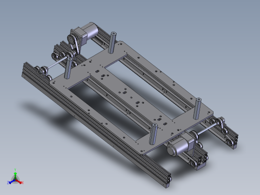 双通道载具流线正等轴测缩略图