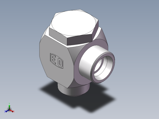 高压铰接式90度接头、1DI-36-B16正等轴测缩略图