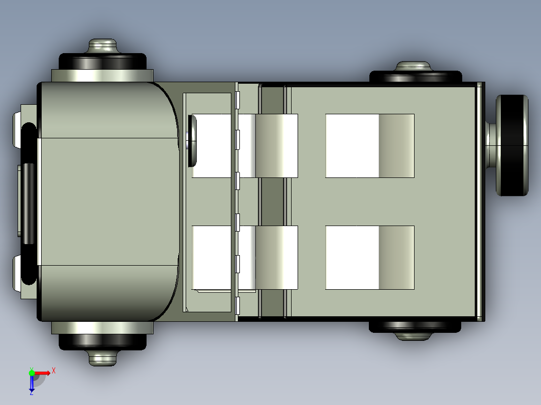 A3003983-吉普车的3D模型俯视图