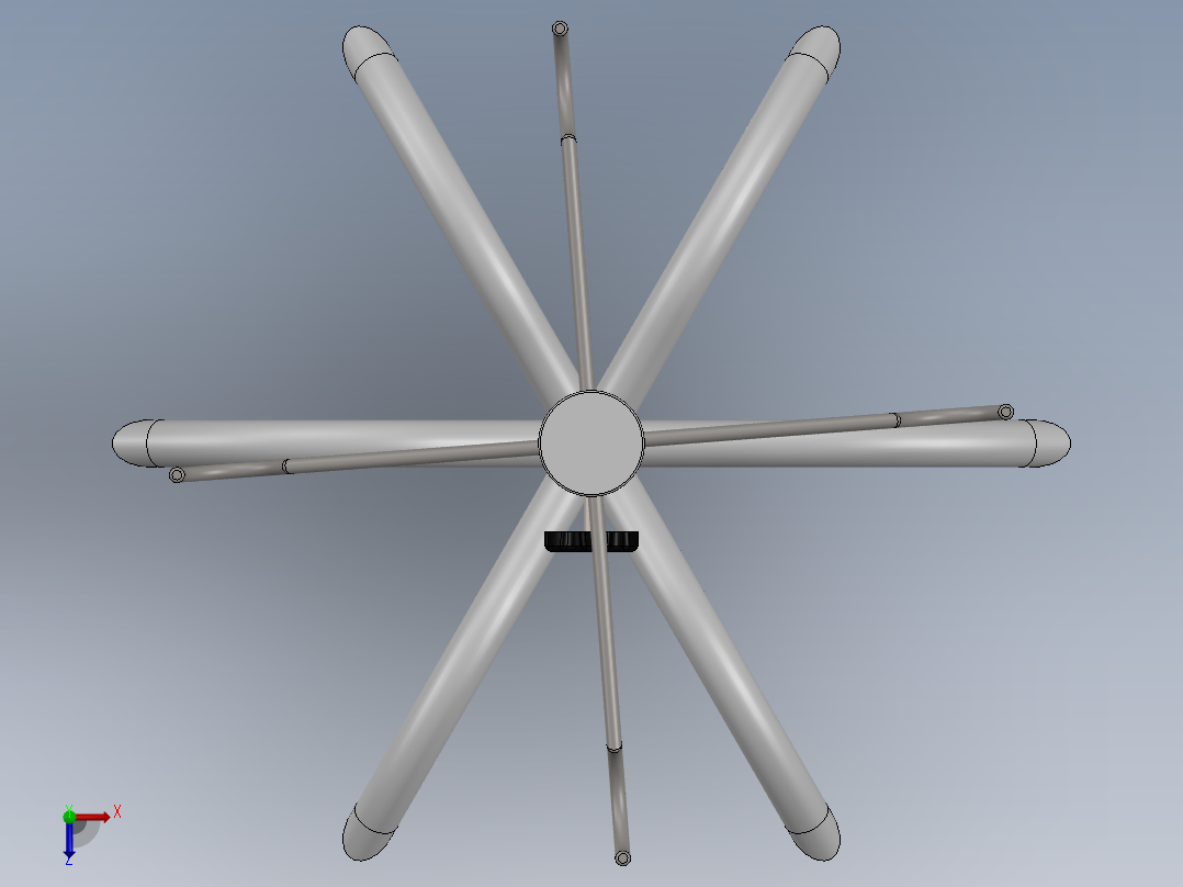 固定式静脉输液支架俯视图