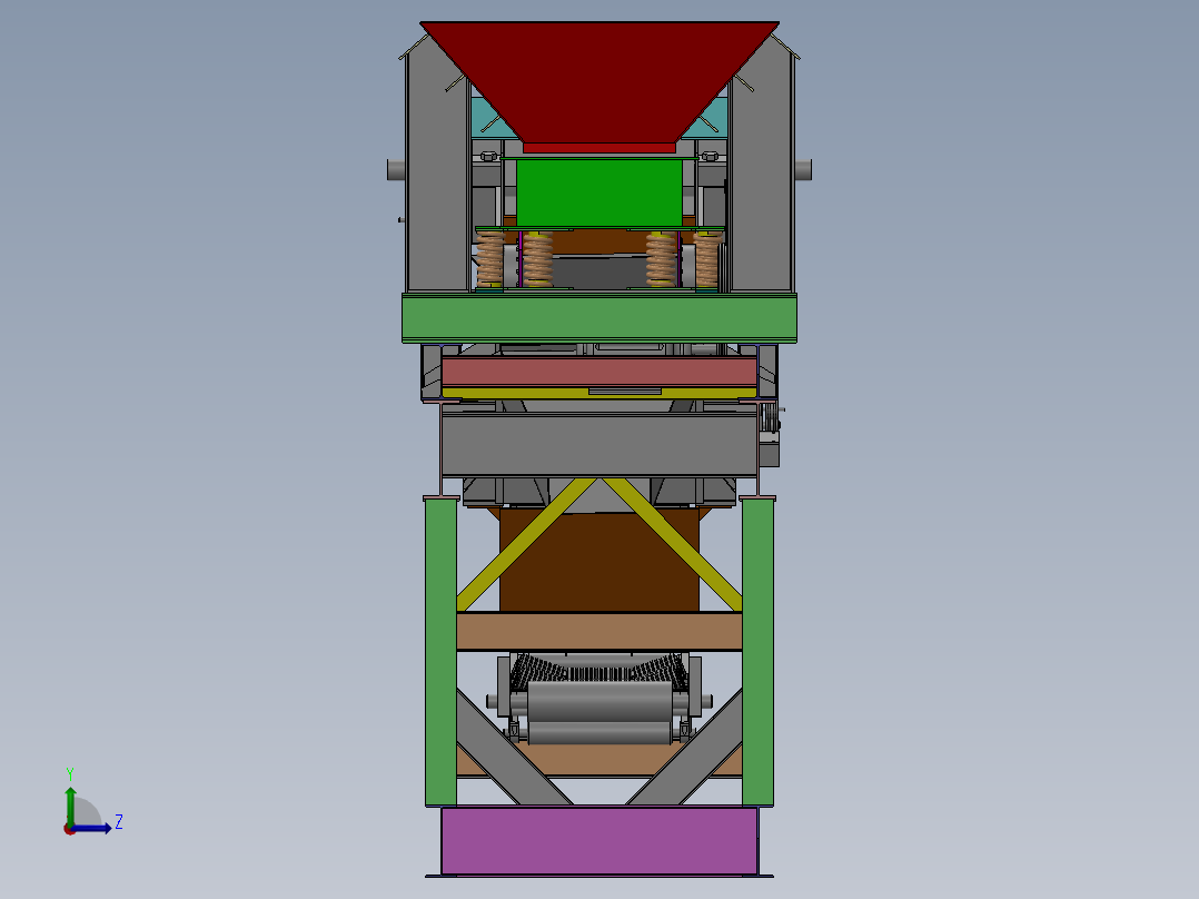 破碎机、移动式破碎机机左视图