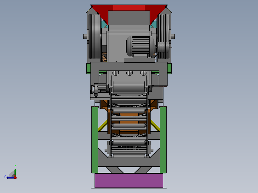 破碎机、移动式破碎机机右视图