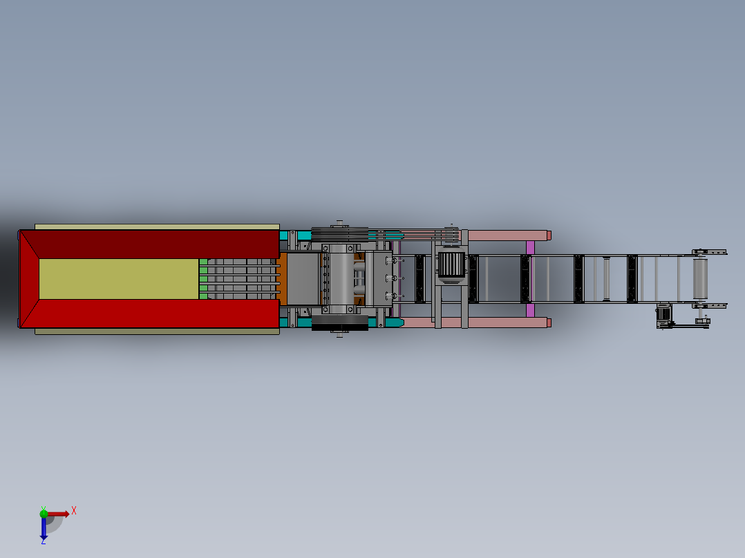 破碎机、移动式破碎机机俯视图