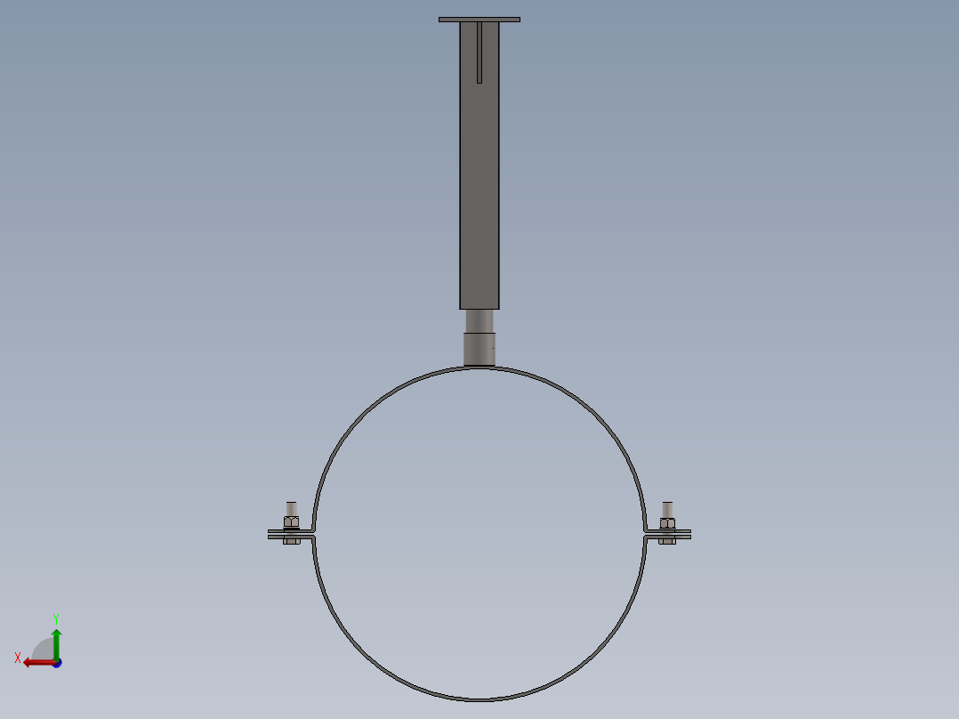 金属支架 DN 400后视图