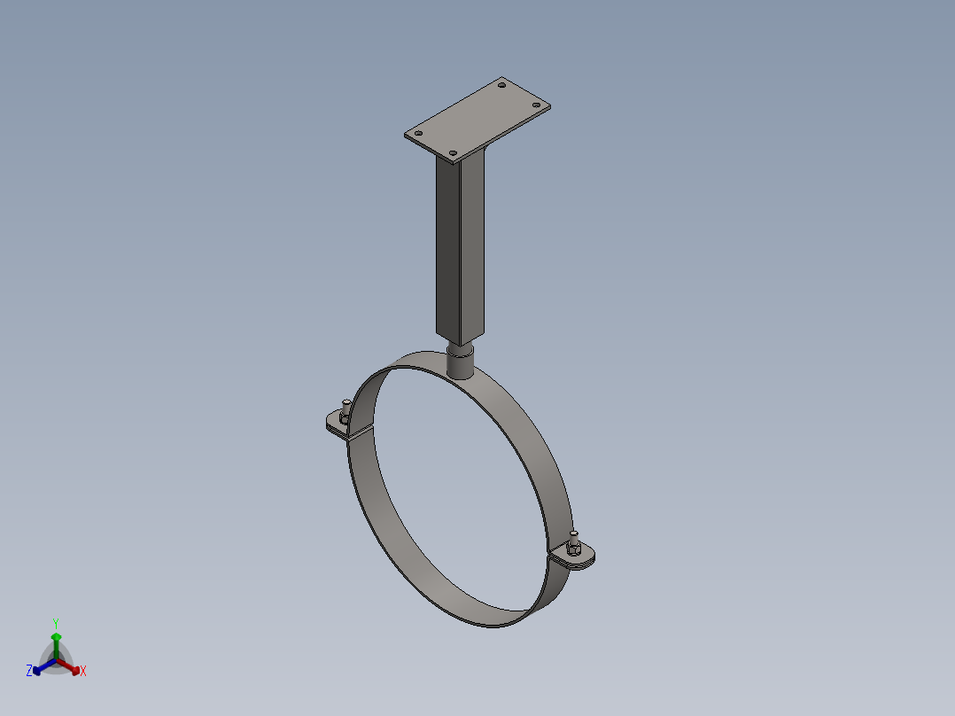 金属支架 DN 400正等轴测图