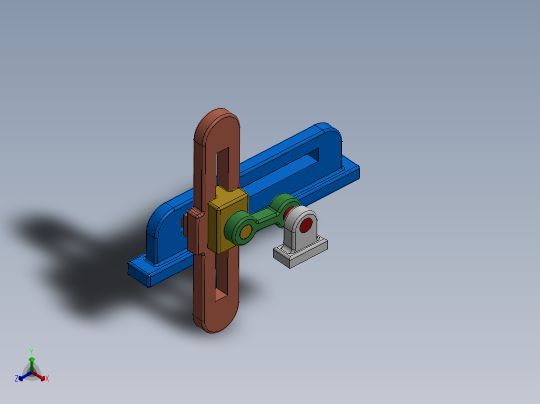 曲柄模块 (1)正等轴测图