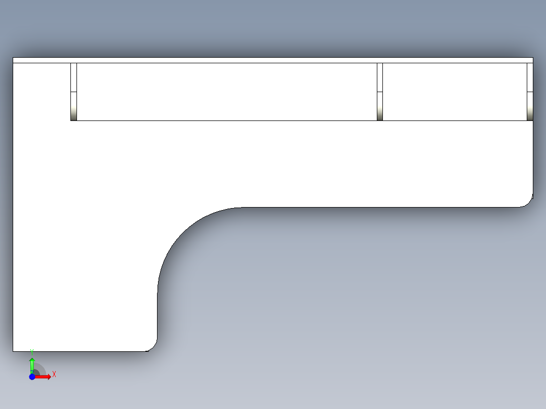 学生卧室书桌前视图