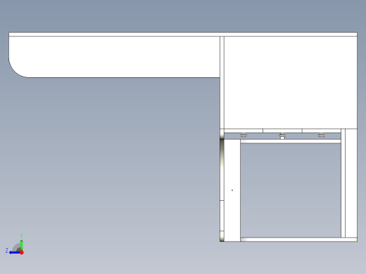 学生卧室书桌右视缩略图