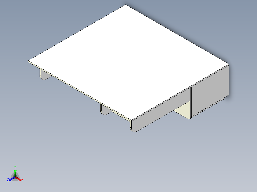 学生卧室书桌正等轴测图