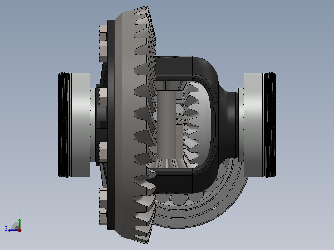主动悬架系统右视图
