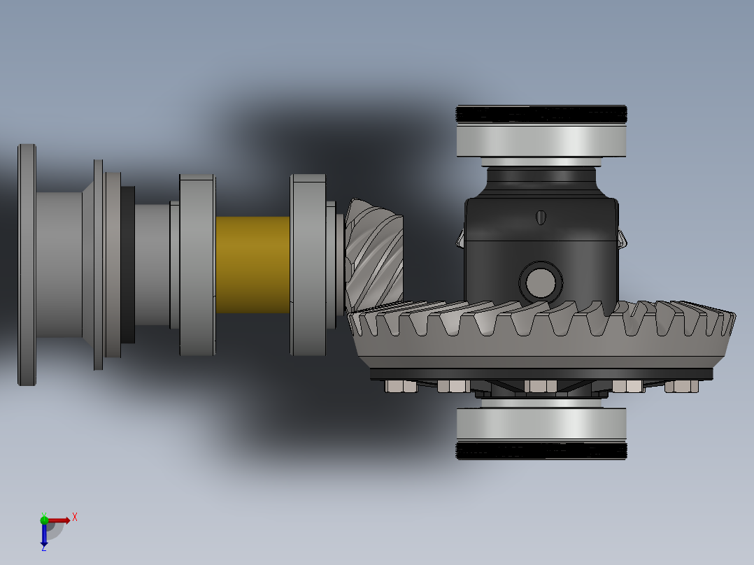 主动悬架系统俯视图