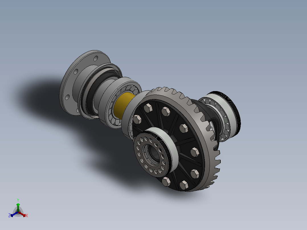主动悬架系统正等轴测图