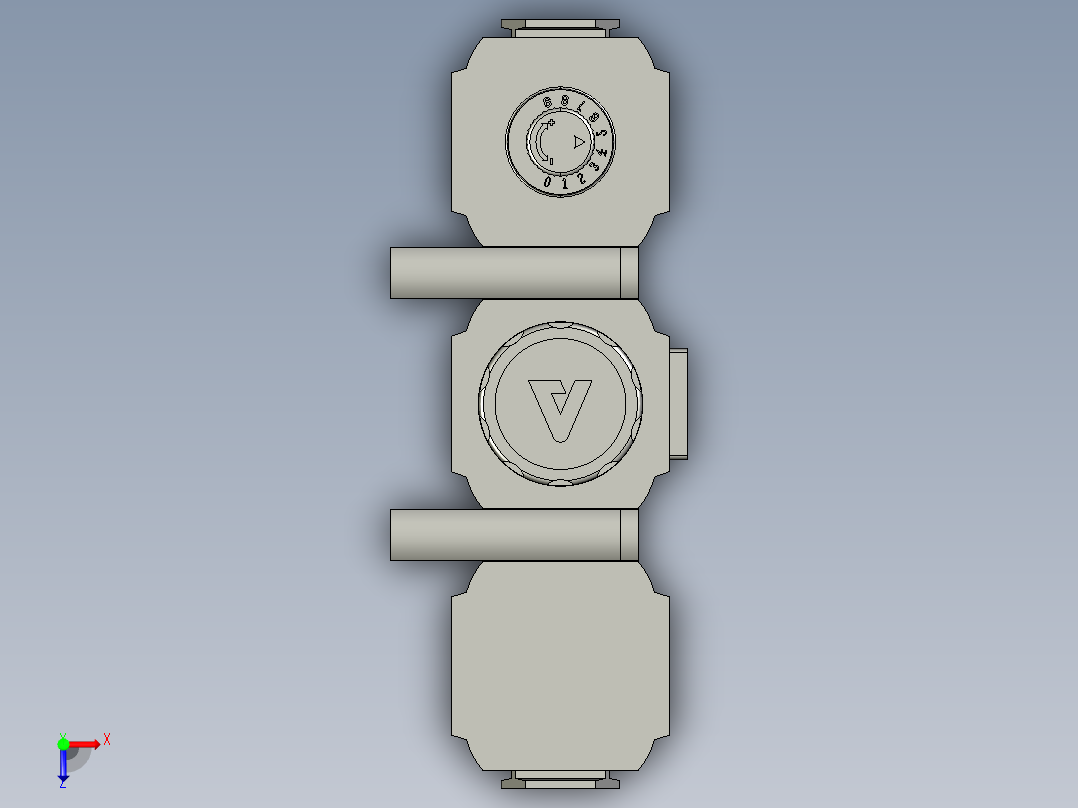 亚德客气源处理元件GAC系列俯视图