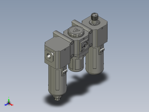 亚德客气源处理元件GAC系列正等轴测缩略图