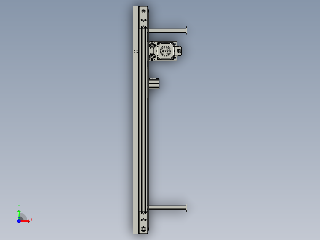中间过渡同步带输送线前视图