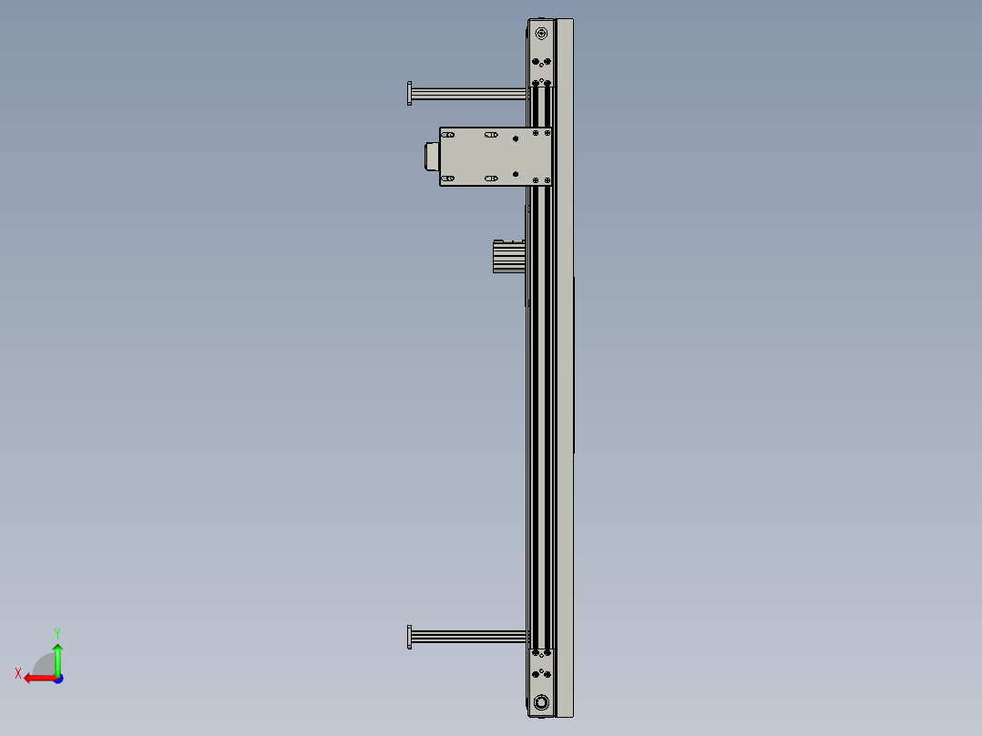 中间过渡同步带输送线后视图