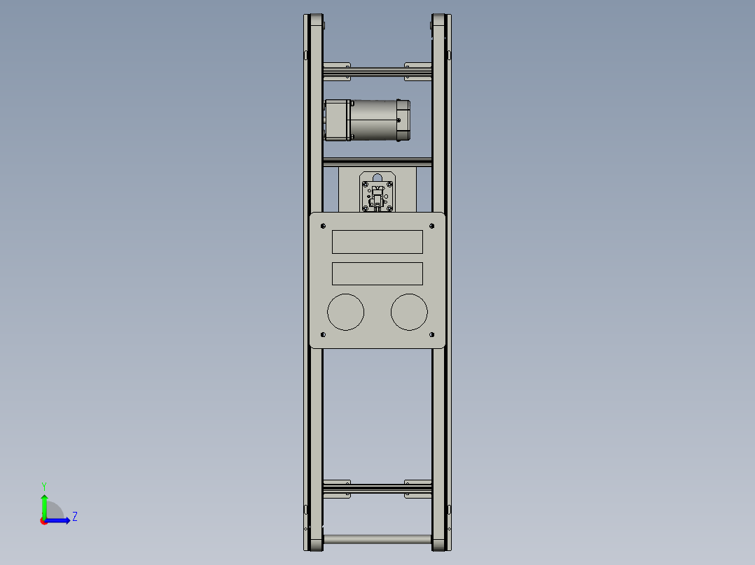 中间过渡同步带输送线左视图