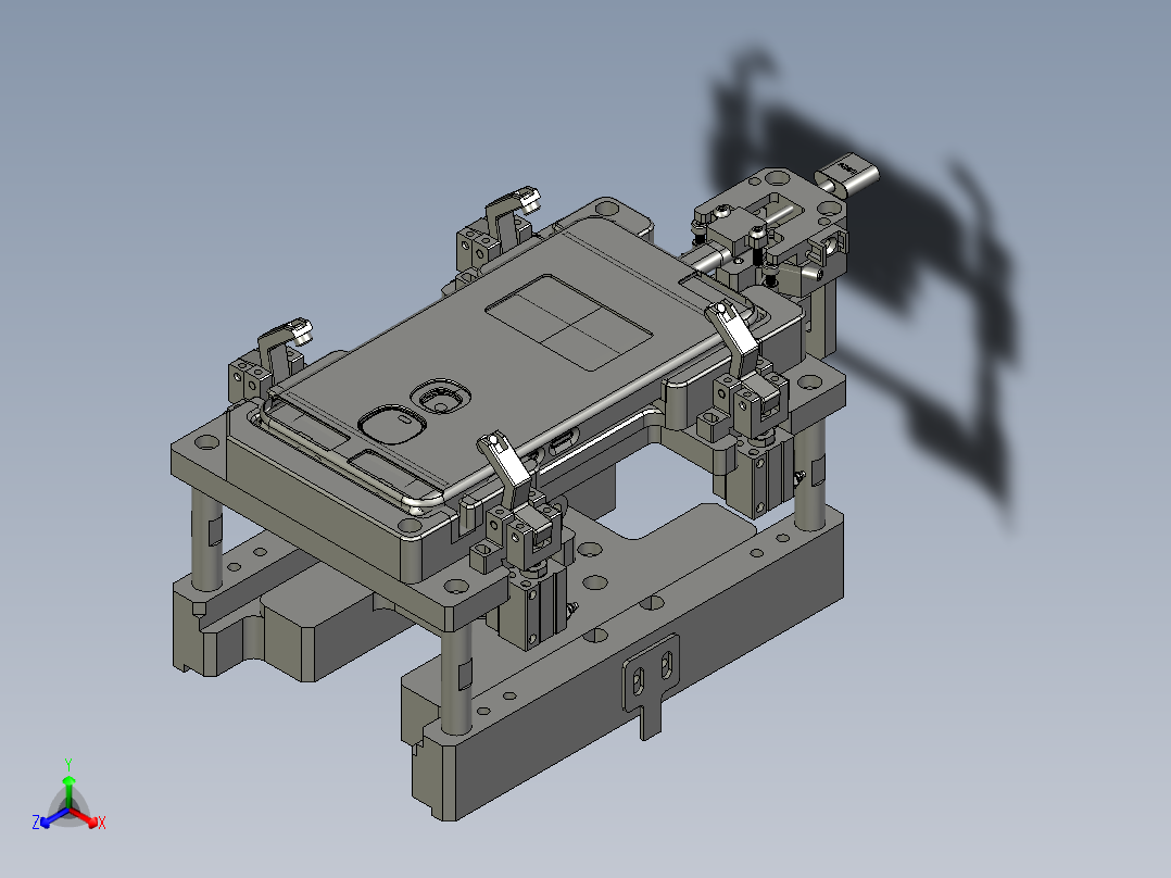 手机组件正等轴测图
