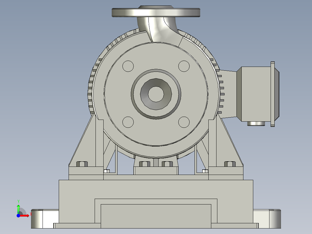 IHF氟塑料耐腐蚀离心泵IHF50-32-125前视图