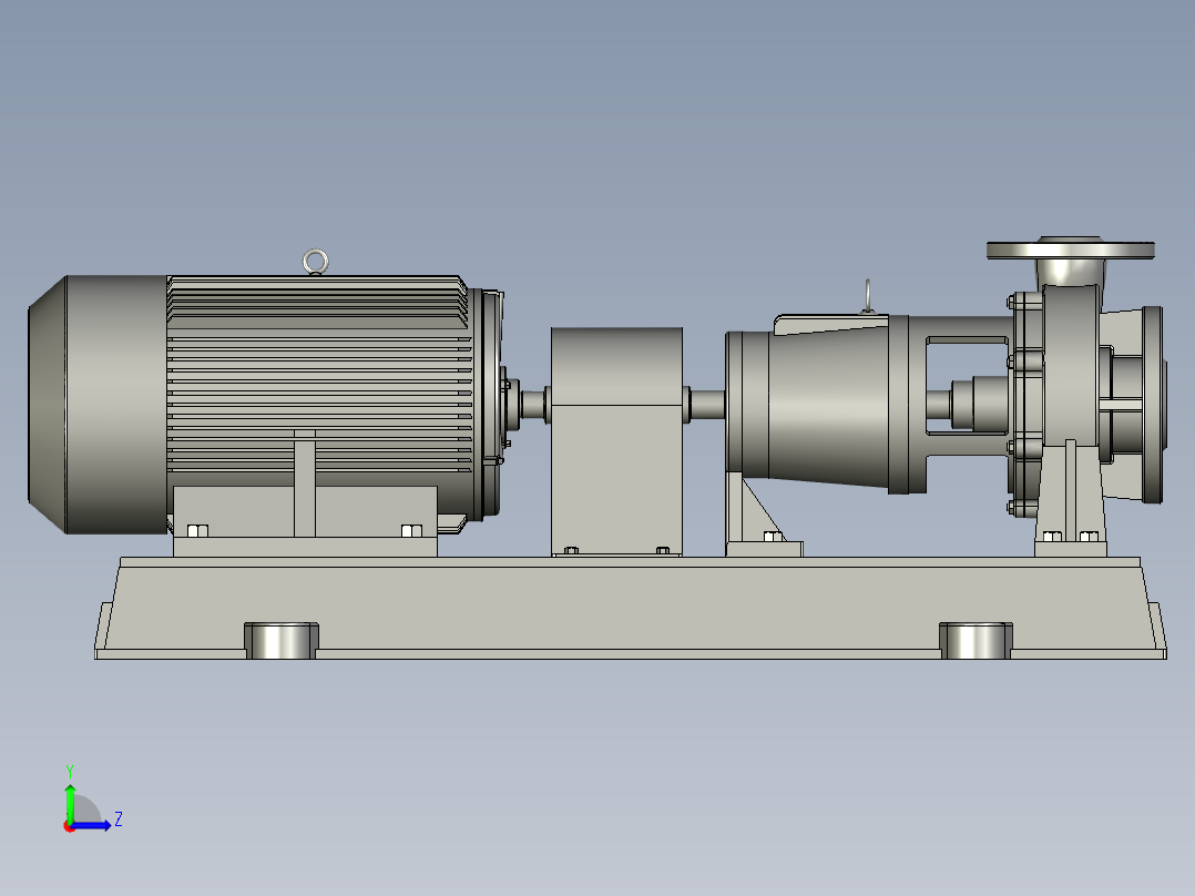 IHF氟塑料耐腐蚀离心泵IHF50-32-125左视图