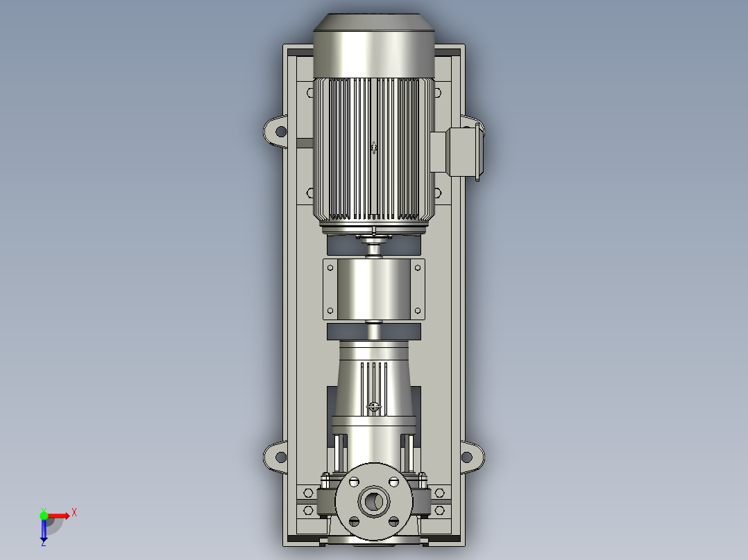 IHF氟塑料耐腐蚀离心泵IHF50-32-125俯视图