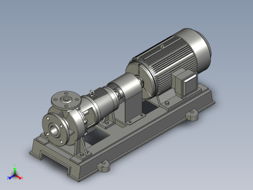 IHF氟塑料耐腐蚀离心泵IHF50-32-125正等轴测缩略图
