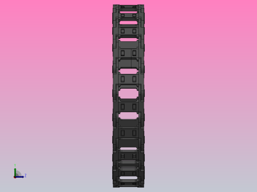 弯曲半径150内高30两侧打开型桥式拖链_DMD30BD-30-38-150R-30左视缩略图