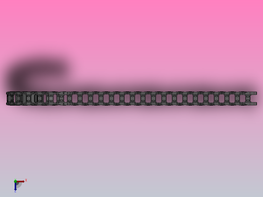 弯曲半径150内高30两侧打开型桥式拖链_DMD30BD-30-38-150R-30俯视缩略图