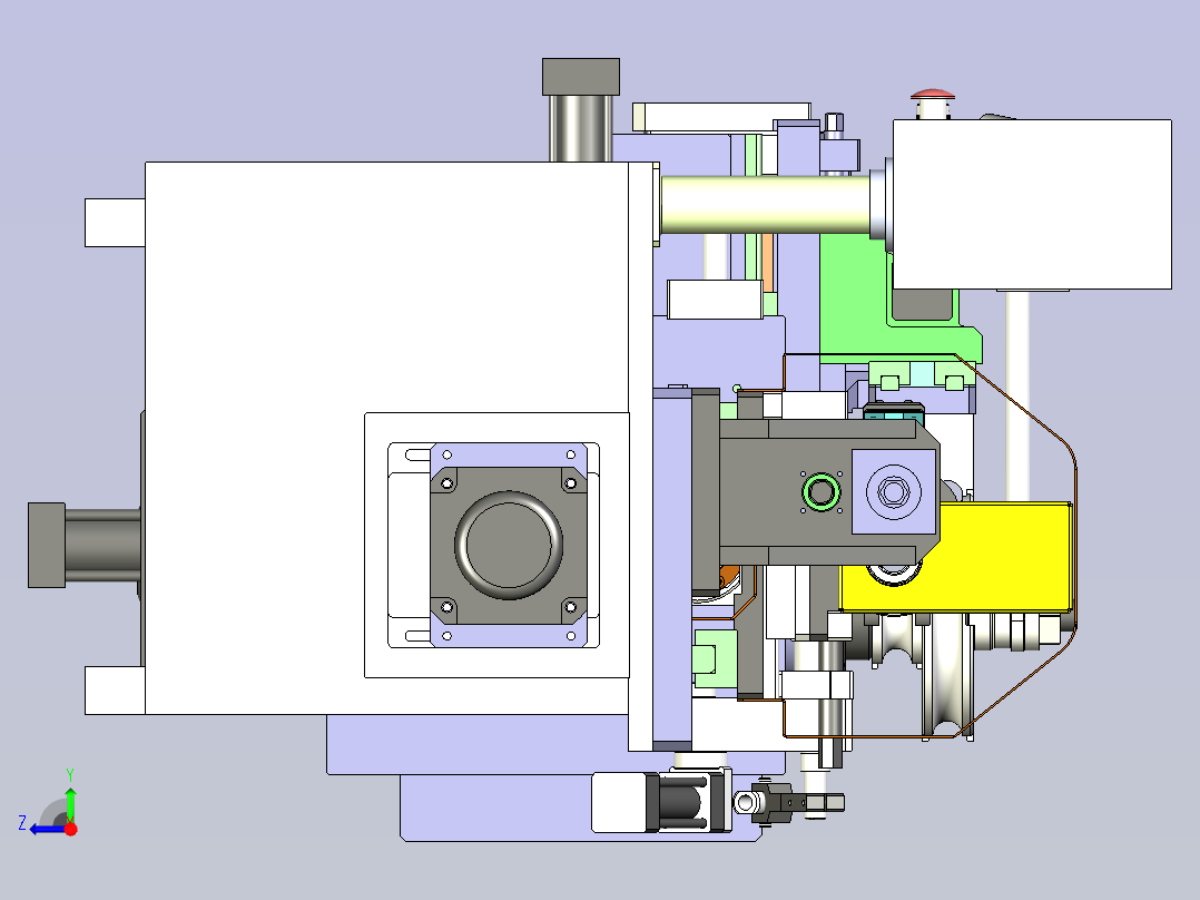 钢管折弯机右视图