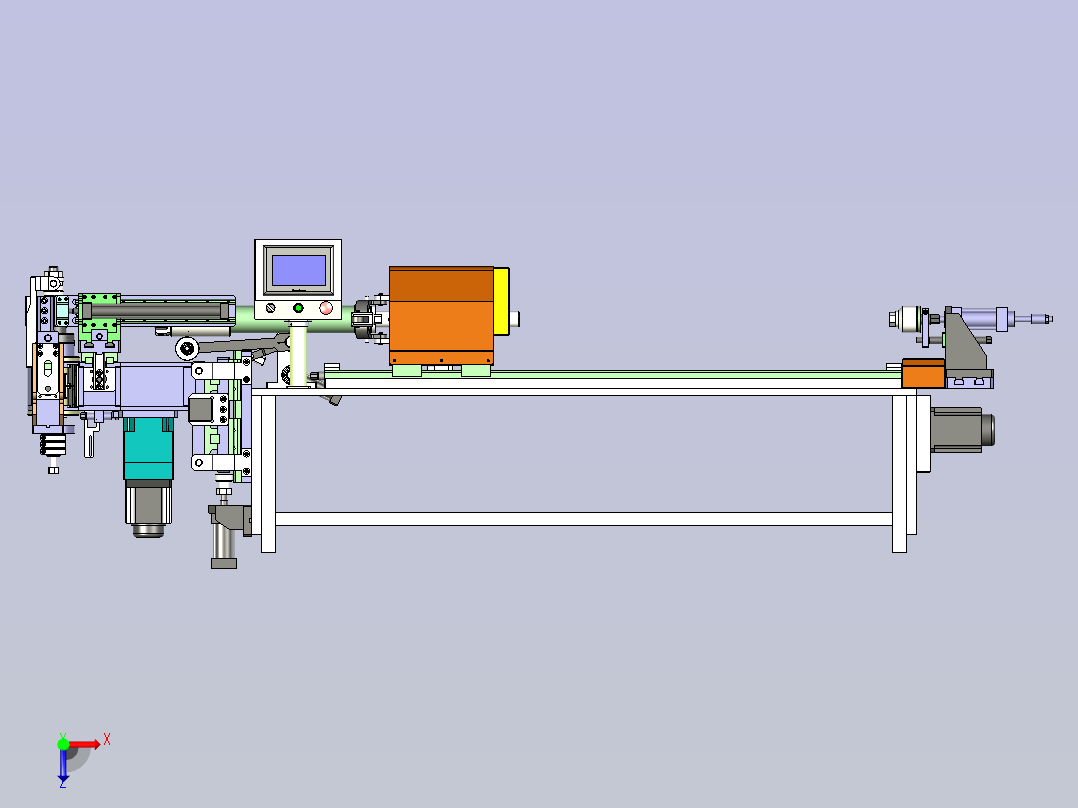 钢管折弯机俯视图