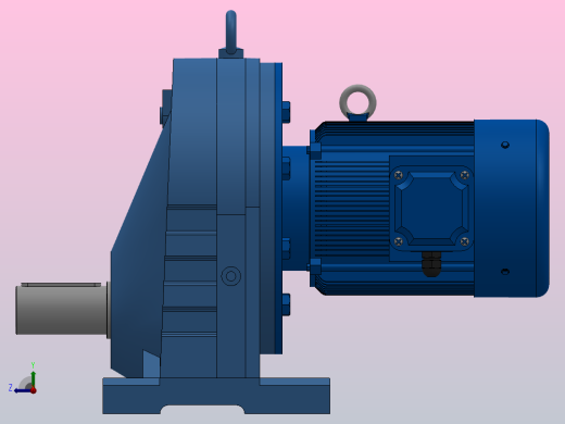 RX127底脚轴伸式安装斜齿轮减速机RX127-Y3-8P-100-M1-0°右视缩略图
