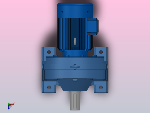 RX127底脚轴伸式安装斜齿轮减速机RX127-Y3-8P-100-M1-0°俯视缩略图