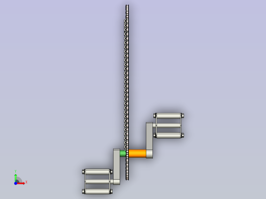 带脚踏曲柄机构的链传动装置前视缩略图