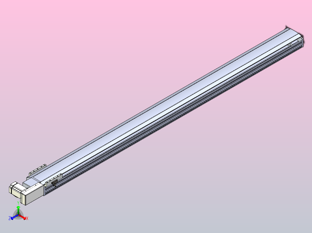 皮带直线轴半封闭可选导轨TPA-HNB-175D-140-L2300-MR-C-P75-N3主视图