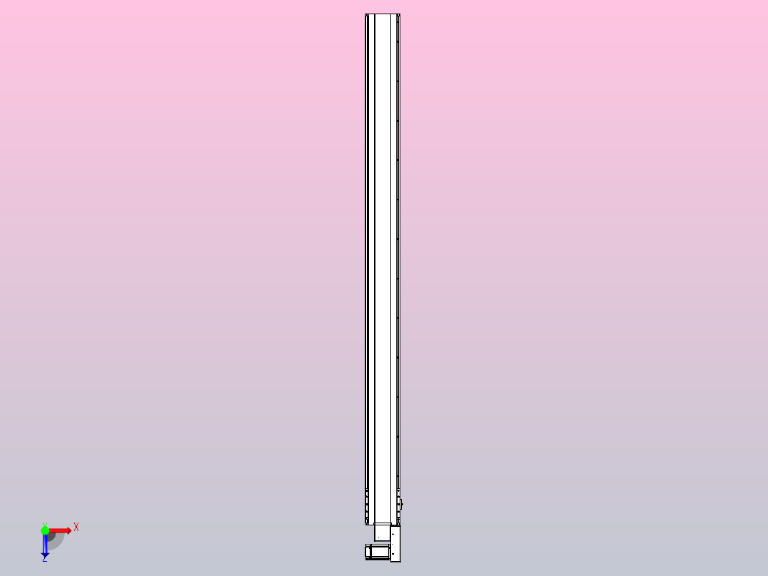 皮带直线轴半封闭可选导轨TPA-HNB-175D-140-L2300-MR-C-P75-N3俯视图