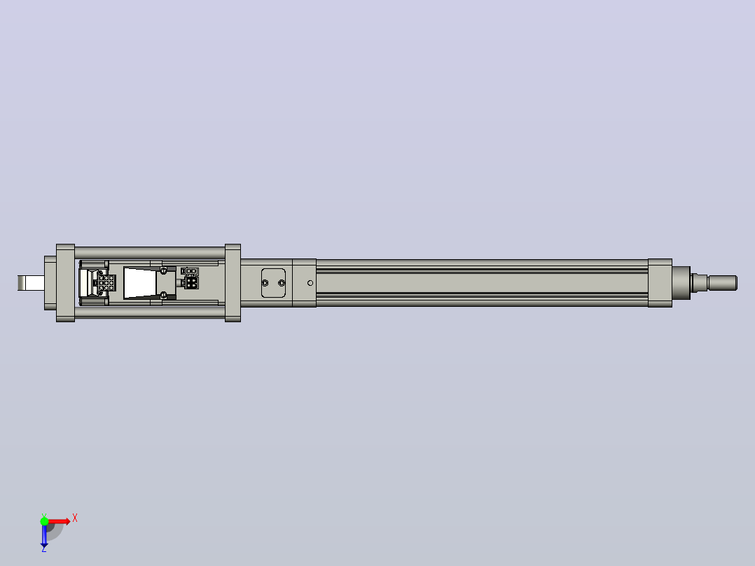 轻载电动缸TPA-ESR25-1002C-L200-M-CA-W-P10-C3俯视图