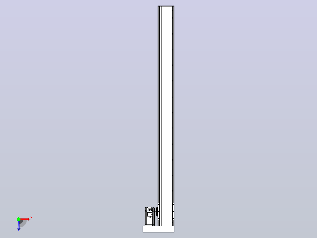 日规模组半封闭丝杆TPA-HNR-105D-1610C-L1200-ML-C-P40-N3俯视图