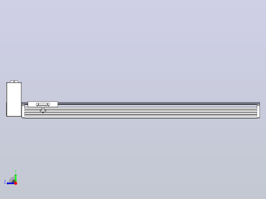 皮带直线轴半封闭可选导轨TPA-HNB-120D-110-L800-RU-Y-P40-N3右视图