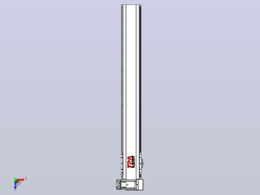 皮带直线轴半封闭可选导轨TPA-HNB-120D-110-L800-RU-Y-P40-N3俯视缩略图