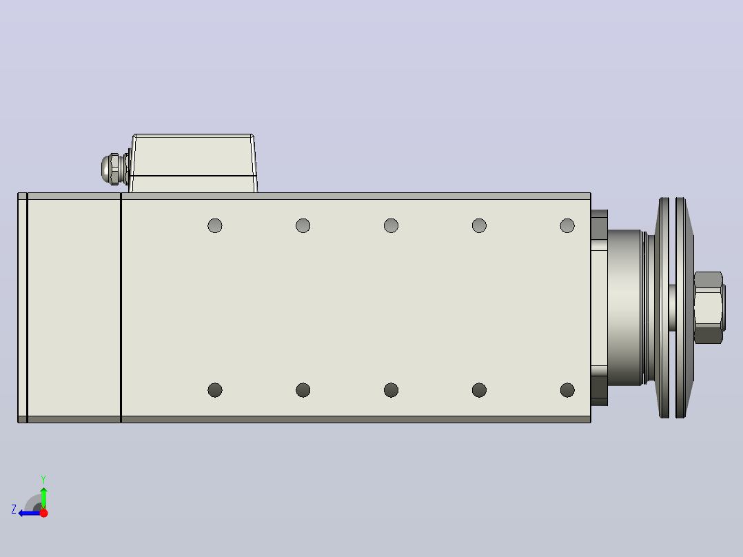 8598E-SCF40铝材精密锯切系列电主轴[SFM8598E-03-11.0KW-SCF40]右视图