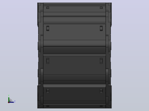 弯曲半径100内高35两侧打开型封闭式拖链_DMD35CD-35-150-100R-30左视缩略图