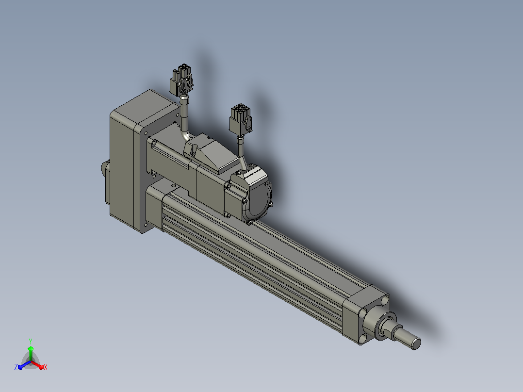 轻载电动缸TPA-ESR25-1002C-L150-MR-CA-W-P10-C3主视图