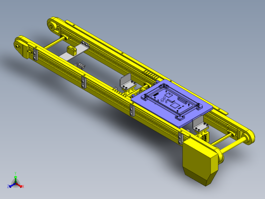 防止托盘传送反向移动机构正等轴测缩略图