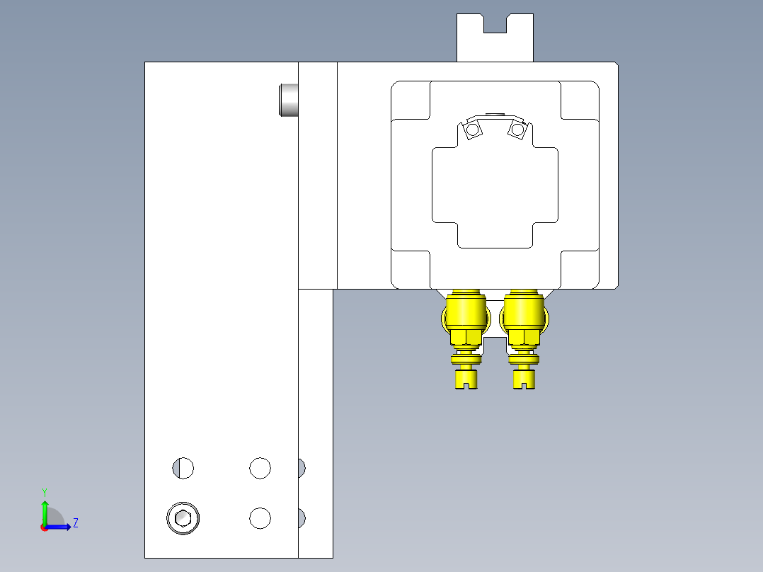 工件反转组件1左视图